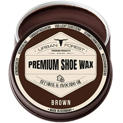 Abbildung von URBAN FOREST Schuhcreme Schuhwachs Braun mit Bienenwachs &amp; Avocado Öl 150ml