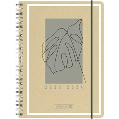 Abbildung von BRUNNEN Schülerkalender „Jungle Leaf“ 2023/2024 2 Seiten = 1 Woche A5 natur