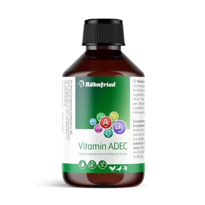 Abbildung von Röhnfried Vitamin ADEC 100 ml Vitaminkonzentrat Futterergänzungsmittel für die Vitaminversorgung von Hühnern, Tauben &amp; Geflügel