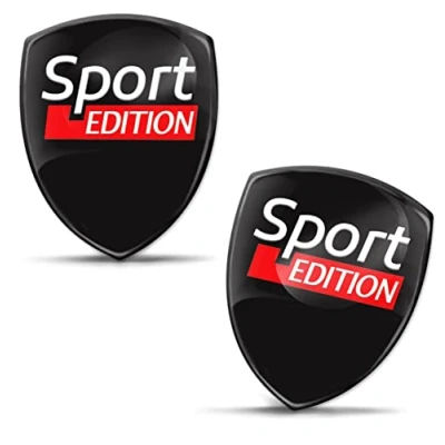 Abbildung von Biomar Labs 2 x 3D Gel Silikon Aufkleber Sport Edition Badge Stickers Autoaufkleber Auto Motorrad Fahrrad Fenster Tür Laptop KS 133