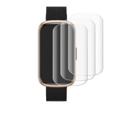 Abbildung von Savvies 4 Stück Full Screen Schutzfolie für Ruxingx Fitness Tracker 1.47&quot; Cover Displayschutz Folie [3D Curved, Transparent]