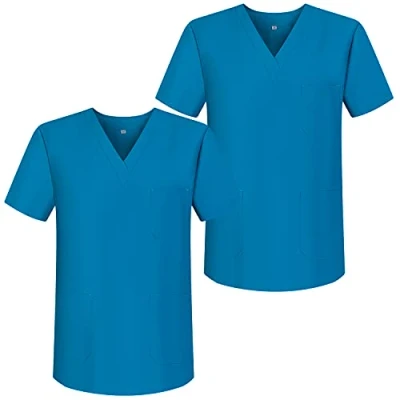 Abbildung von MISEMIYA Pack*2 Arbeitskleidung Unisex Spitze Kragen Kurze Medizinische Uniformen Ref.817 Large, Türkis 68