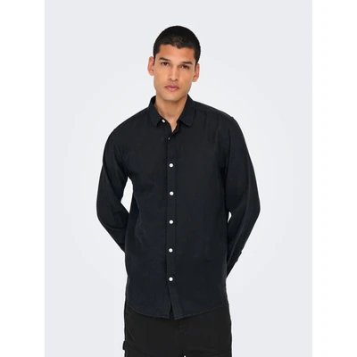 Abbildung von Only &amp; Sons Onscaiden LIFE Solid Shirt Hemd, Herren, Größe: Medium, Black