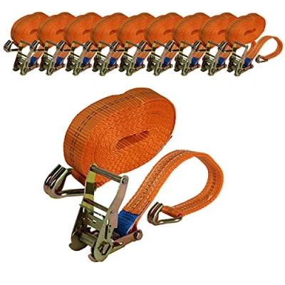 Abbildung von TRUTZHOLM 10x Profi Ratschen Spanngurt Spanngurte Zurrgurt 2 TLG 6m 2t 2to 2000kg TÜV/GS ORANGE