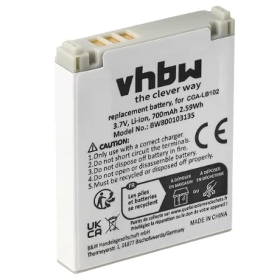 Abbildung von vhbw Akku Ersatz für Panasonic CGA LB102 schnurlos Festnetz Telefon (700mAh, 3,7V, Li Ion)