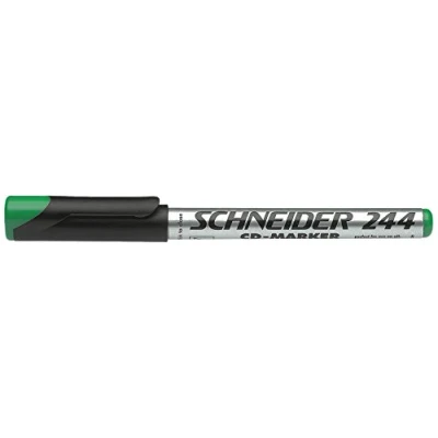 Abbildung von SCHNEIDER Schreibgeräte CD Marker 244, permanente Cap Off Tinte, 0,7 mm, grün
