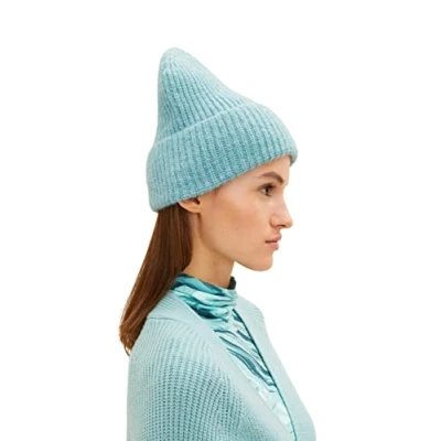 Abbildung von TOM TAILOR Denim Damen Beanie Mütze 1033066, 30564 Reef Blue Melange, ONESIZE
