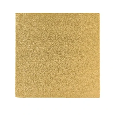 Abbildung von Unbekannt Tortenplatte/Cakeboard 35,4cm quadratisch aus Fester Pappe golden kaschiert Motivtorten