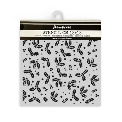 Abbildung von Stamperia Thick Stencils for Scrapbooks, Albums and Bullet Journals, Classic Christmas, Flexible, Easy to Clean, Perfect Crafts Gifting (All You Need Gooseberry Pattern)