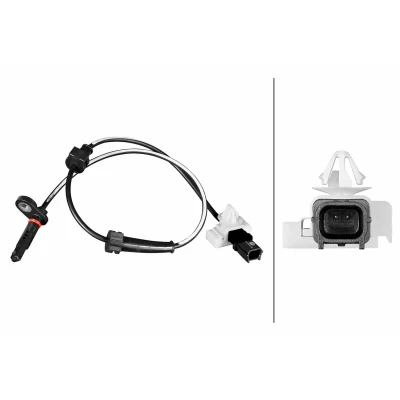 Abbildung von HELLA 6PU 358 217 521 ABS Sensor mit Klammer Hallsensor 2 569 HONDA: Accord 7 Limousine