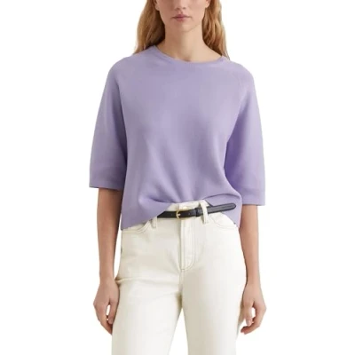 Abbildung von Marc O&#039;Polo Denim Short Sleeve Round NECK Strickpullover, Damen, Größe: Large, Wild orchid