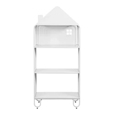 Abbildung von Home Deluxe Kinderregal TODO Farbe: Weiß, Maße: 134x61x28 cm, inkl. 2 Aufbewahrungsboxen, Bodenschondend, stabile Konstruktion I Bücherregal Magnetregal