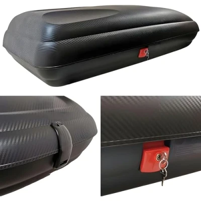 Abbildung von Dachbox VDP CA320 Relingträger Quick kompatibel mit Mercedes GLC ab 2015 aufliegende Reling