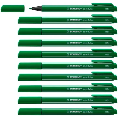 Abbildung von Filzschreiber STABILO pointMax 10er Pack smaragdgrün