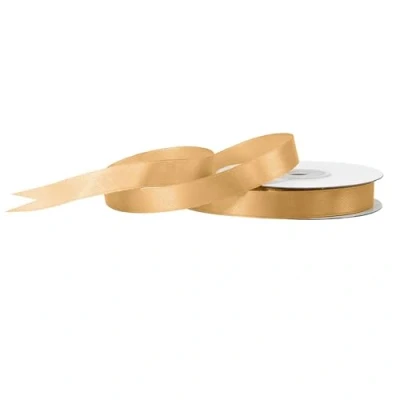 Abbildung von Creativery Satinband, Satinband 12mm x 25m Rolle Hellgold