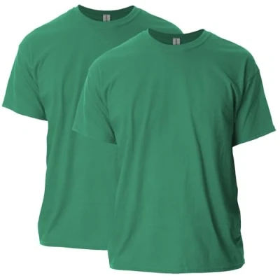 Abbildung von Gildan Unisex Erwachsene Ultra Cotton, Style G2000, Multipack T Shirt, Blickdicht, Kelly Green (2er Pack), XL