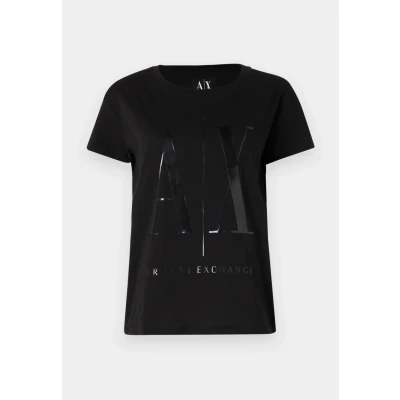Abbildung von Armani Exchange Tshirt print, Damen, Größe: XXL, Black