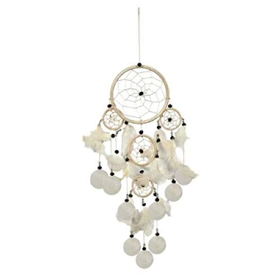 Abbildung von Dreamcatcher Nylon mit Capisscheiben (Weiß)