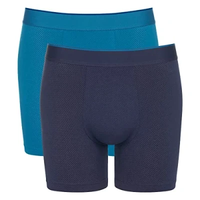 Abbildung von Sloggi LONG 2ER PACK EVER AIRY Panties, Herren, Größe: Medium, Blue dark combination