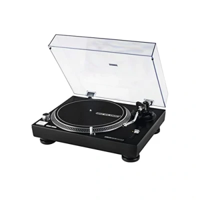 Abbildung von Reloop RP 2000 USB MK2 quarzgesteuerter DJ Plattenspieler mit Direktantrieb, 33 1/3 und 45 RPM, Audio Ausgang, präzisierter Pitch (+/ 8 %), schwarz