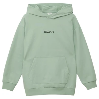 Abbildung von s.Oliver MIT Front UND RÜCKENPRINT Kapuzenpullover für Kinder, Größe: 158/164, Salbeigrün