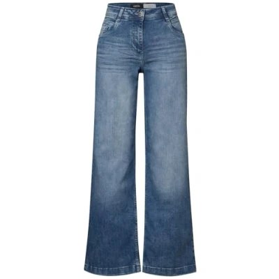Abbildung von Cecil Flared Jeans, Damen, Größe: 30x32, Blau