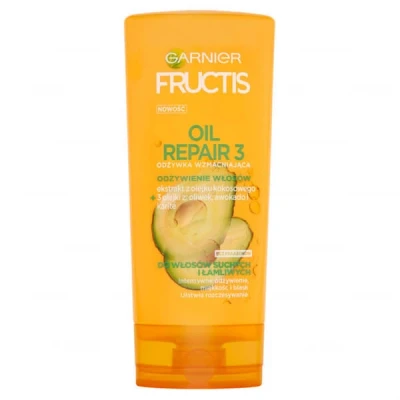 Abbildung von Garnier Fructis Oil Repair 3 Conditioner für trockenes und sprödes Haar, nährt über die ganze Länge regeneriert, 200 ml