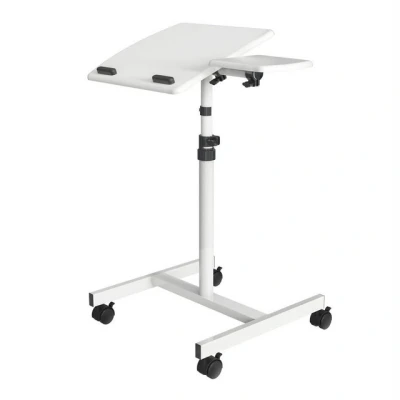 Abbildung von SVITA NAJU Laptopständer Mobiler Schreibtisch Laptopwagen Laptoptisch Rollbar Höhenverstellbar Weiß