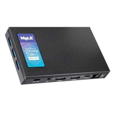 Abbildung von MeLE Quieter3C Lüfterloser Mini PC Windows 11 Pro Celeron N5105 Desktop Computer 8GB 128GB 4K HDR HDMI Industrielles Entsperrtes Volle Funktion USB C WiFi 5