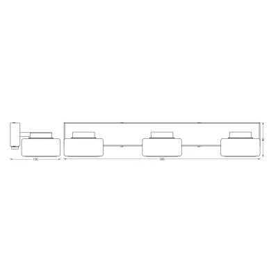Abbildung von LEDVANCE ORBIS Flame Wand und Deckenleuchte mit LED, Chrom, 16.5W, 1050lm, 3000/4000K, Farbtemperatur über Wandschalter einstellbar (kaltweiß/warmweiß), IP44 Schutz vor Fremdkörpern Spritzwasser
