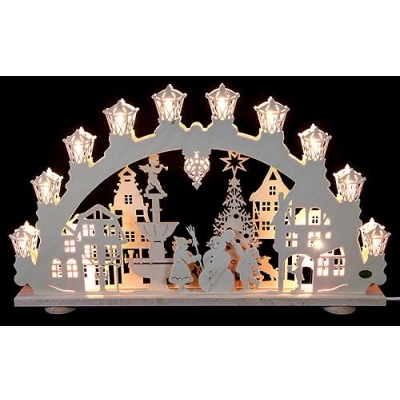 Abbildung von Saico Winter in Town 3D Arch, Holz, Beige, 66 x 6 40 cm
