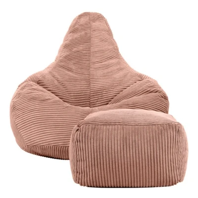 Abbildung von icon Sitzsack Sessel mit Liege aus Cord „Dalton“ Hocker, Made in Germany, für Erwachsene &amp; Kinder