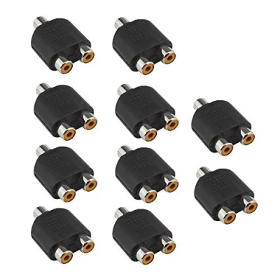 Abbildung von 10 Stück Cinch Y Verteiler 1 auf 2 Buchsen Adapter RCA Splitter für Audio Video AV TV Kabelkonverter