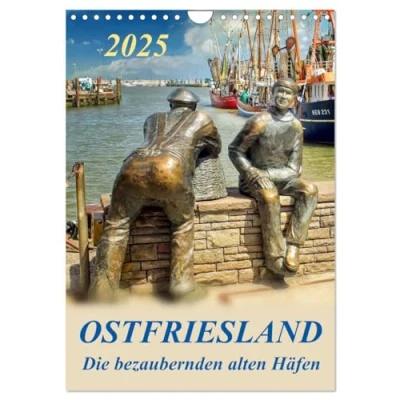 Abbildung von Ostfriesland die bezaubernden alten Häfen/Planer (Wandkalender 2025 DIN A4 hoch), CALVENDO Monatskalender