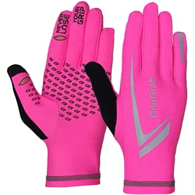 Abbildung von Gripgrab Running Expert Hi Vis Winterhandschuh Größe XL für optimale Sichtbarkeit