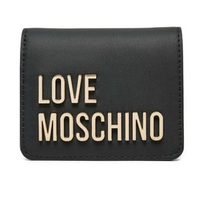 Abbildung von Portafoglio donna Love Moschino a libretto in ecopelle nero/ nikel AS25MO05 JC5612 NERO