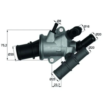 Abbildung von MAHLE ORIGINAL TI 165 88 Kühlwasserthermostat FIAT: Punto II Schrägheck, Doblo I Cargo, Kombi