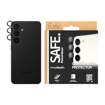 Abbildung von Safe. by PanzerGlass® Kameraschutz Samsung Galaxy S24 S23 Plus Schwarz Behalte Dein Telefon vor Stürzen, Schocks und Kratzern