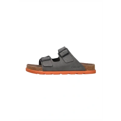 Abbildung von Rieker Bendigo Pantolette flach, Herren, Größe: 44, Gris Schuhe