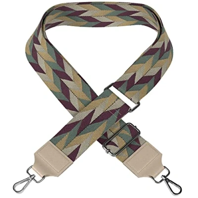 Abbildung von EAZY CASE Schulterriemen Schultergurte für Taschen gemustert Cross Bag Handytaschenband Smartphonekette Schultertasche Beige Natur