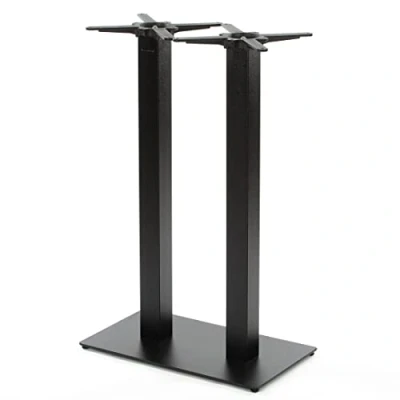 Abbildung von Dublino Doppel Stehtischgestell Tischbein Schwarz Premium PJ7592/110 Metall Stehtisch H 108 cm 29 kg Bodenplatte 70x40 max. Tischplattengröße 120x70