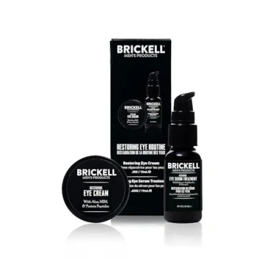 Abbildung von Brickell Men&#039;s Restoring Eye Routine für Männer, Augenserum und Augencreme natürlich organisch, unparfümiert