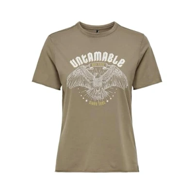 Abbildung von ONLY Damen ONLLUCY REG S/S JRS NOOS Top, Walnut/Print:untamable,L
