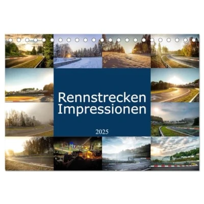 Abbildung von Rennstrecken Impressionen (Tischkalender 2025 DIN A5 quer), CALVENDO Monatskalender