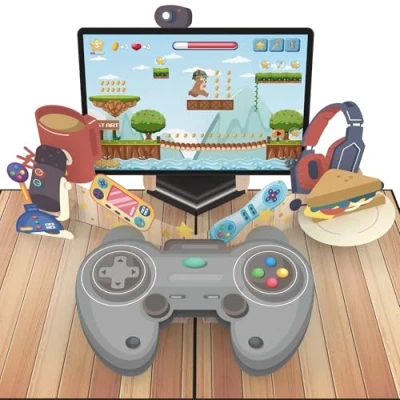 Abbildung von MOKIO® Pop Up Karte Gaming 3D Glückwunschkarte zum Geburtstag, Geburtstagskarte für Gamer