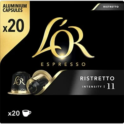 Abbildung von 24% Rabatt L&#039;OR Espresso Ristretto 20 Kapseln 100 g