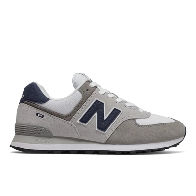 Abbildung von New Balance 574 Unisex Sneaker low, Größe: 42.5, Grey/white Leder und textil