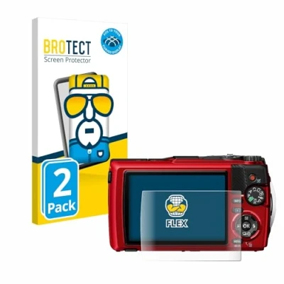 Abbildung von BROTECT 2 Stück Full Cover Schutzfolie für Olympus OM System Tough TG 7 Screen Displayschutz Folie [3D Curved, Anti Fingerprint, Kristall Klar]