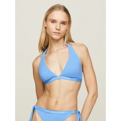 Abbildung von Tommy Hilfiger Tonal LOGO Fixed Bikinitop, Damen, Größe: XS, Blue spell