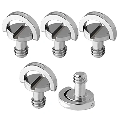 Abbildung von 5 Stück 1/4 D Ring Schraube Edelstahl Material für Stativ Einbeinstativ Schnellwechselplatte Kamerastand